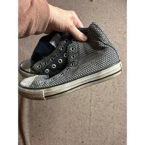 Converse High Top Sneakers – Black & White Geometric Print – Men’s 4 / Women’s 6